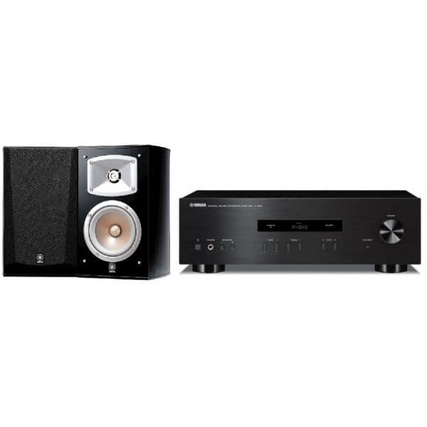 Yamaha Sistema Estéreo Amplificador Integrado A-S201 Black + Colunas NS-333 ( Par )