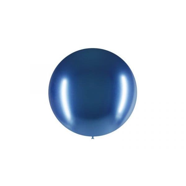 Xiz Party Supplies Balão de 60cm Cromado Azul Médio - 011000204