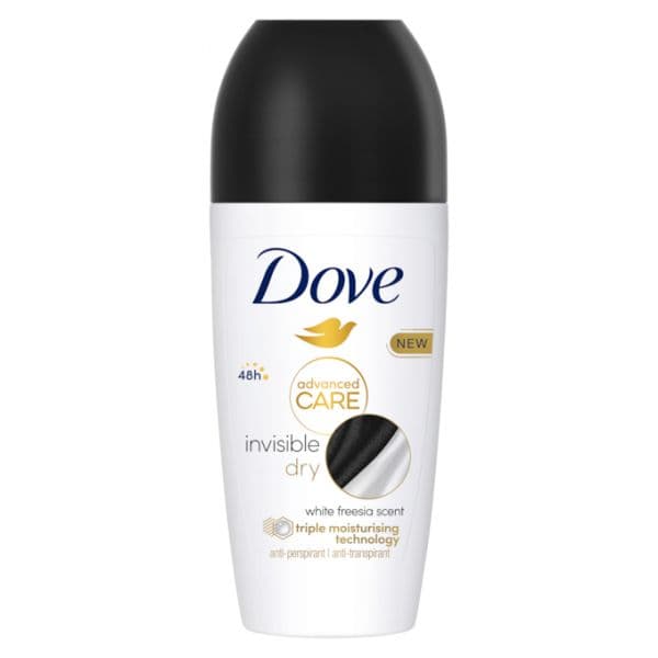 Dove Desodorizante Roll-On Advanced Invisible Dry 72h 50ml