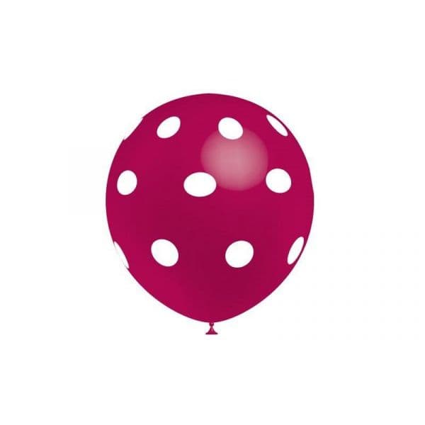 Xiz Party Supplies Pack 10 Balões Bolinhas Fúcsia - 011204013