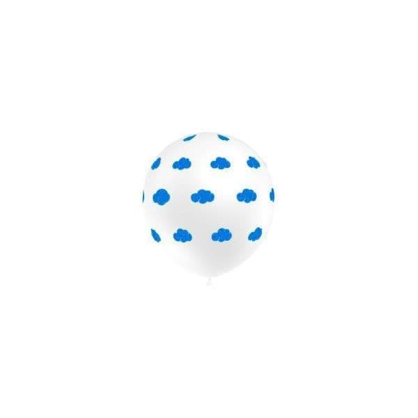 Xiz Party Supplies Pack 10 Balões 32cm Nuvens Branco/Azul - 011206501
