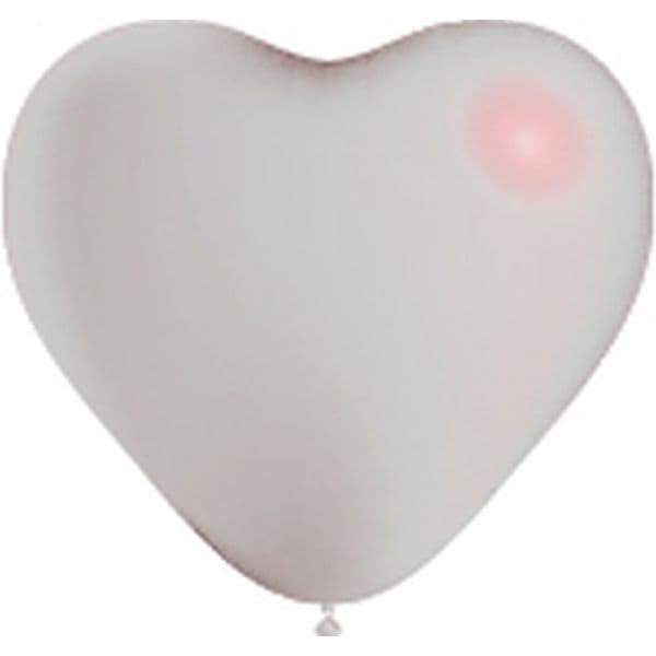 Xiz Party Supplies Pack 100 Balões Coração 26cm Branco - 013009701