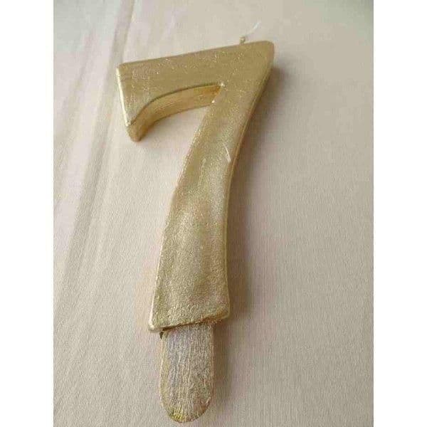VelasMasRoses Vela Gigante nº7 13cm Dourado