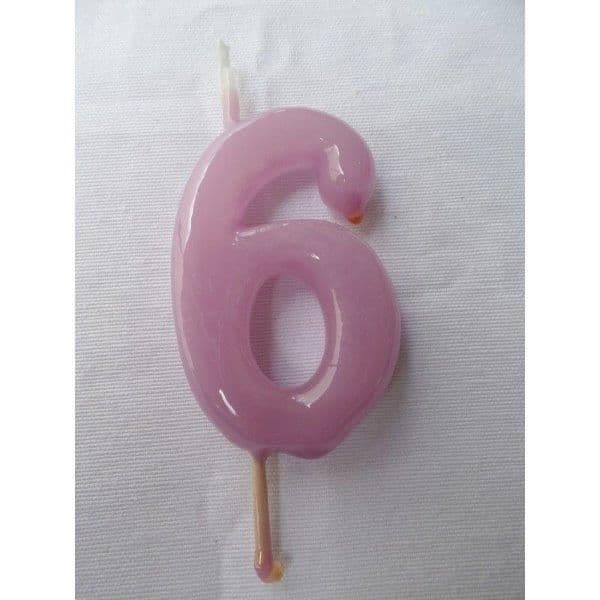 VelasMasRoses Vela de Aniversário nº6 6cm Lilás