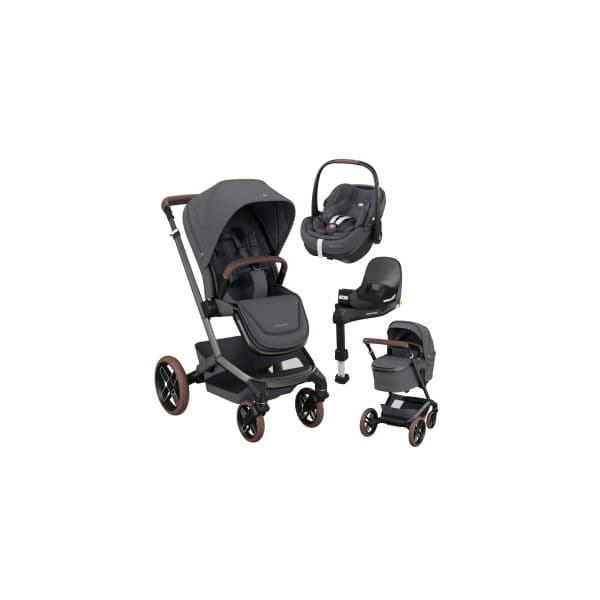 Trio Maxi-Cosi Fame + Pebble 360 Pro 2 + Alcofa + FamilyFix 360 Pro Twillic Graphite