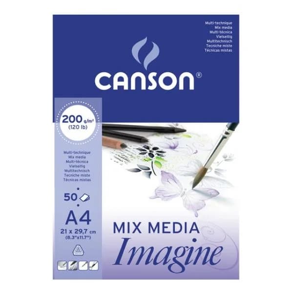 Canson Bloco de Desenho A4 Imagine 200g 50 Fls - 1086008