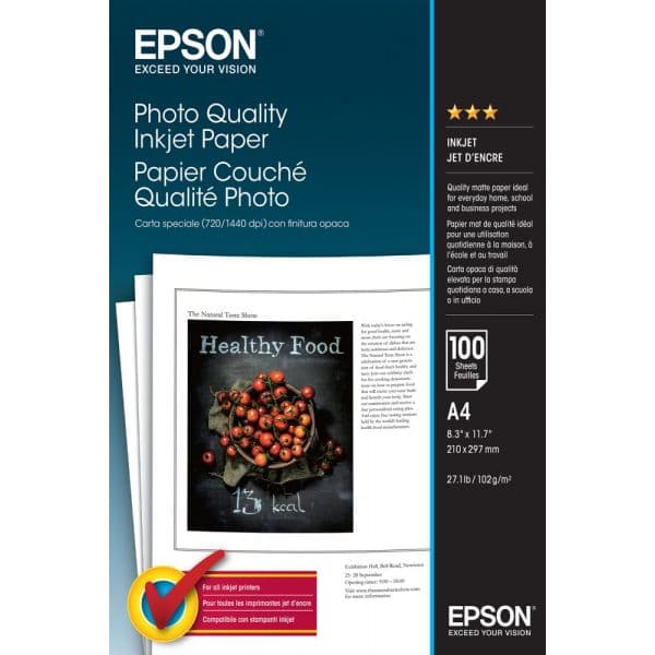 Epson Papel Qualidade Fotográfica A4 (100 Folhas)C13S041061