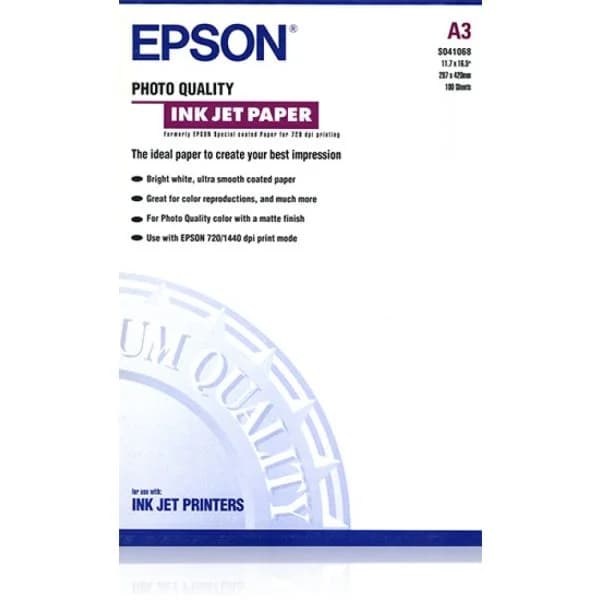 Epson 100 un. Fls Papel A3 Especial Qualidade Fotográfica - EPSC13S041068