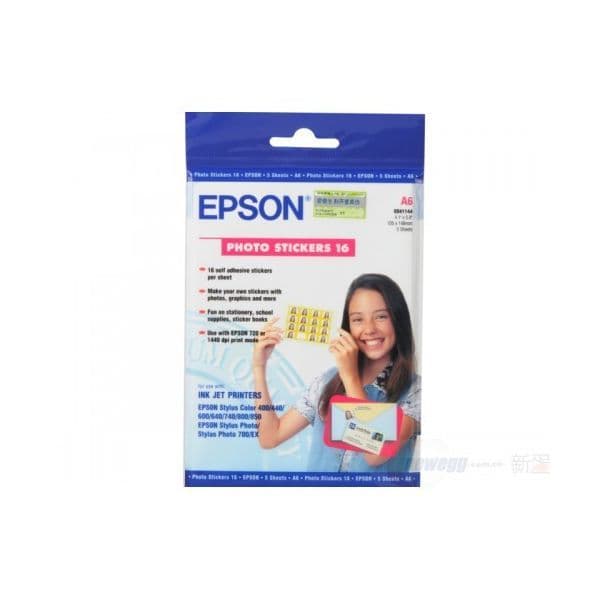 Epson Papel Autocolante Fotográfico SO41144 A6 1 Unidade