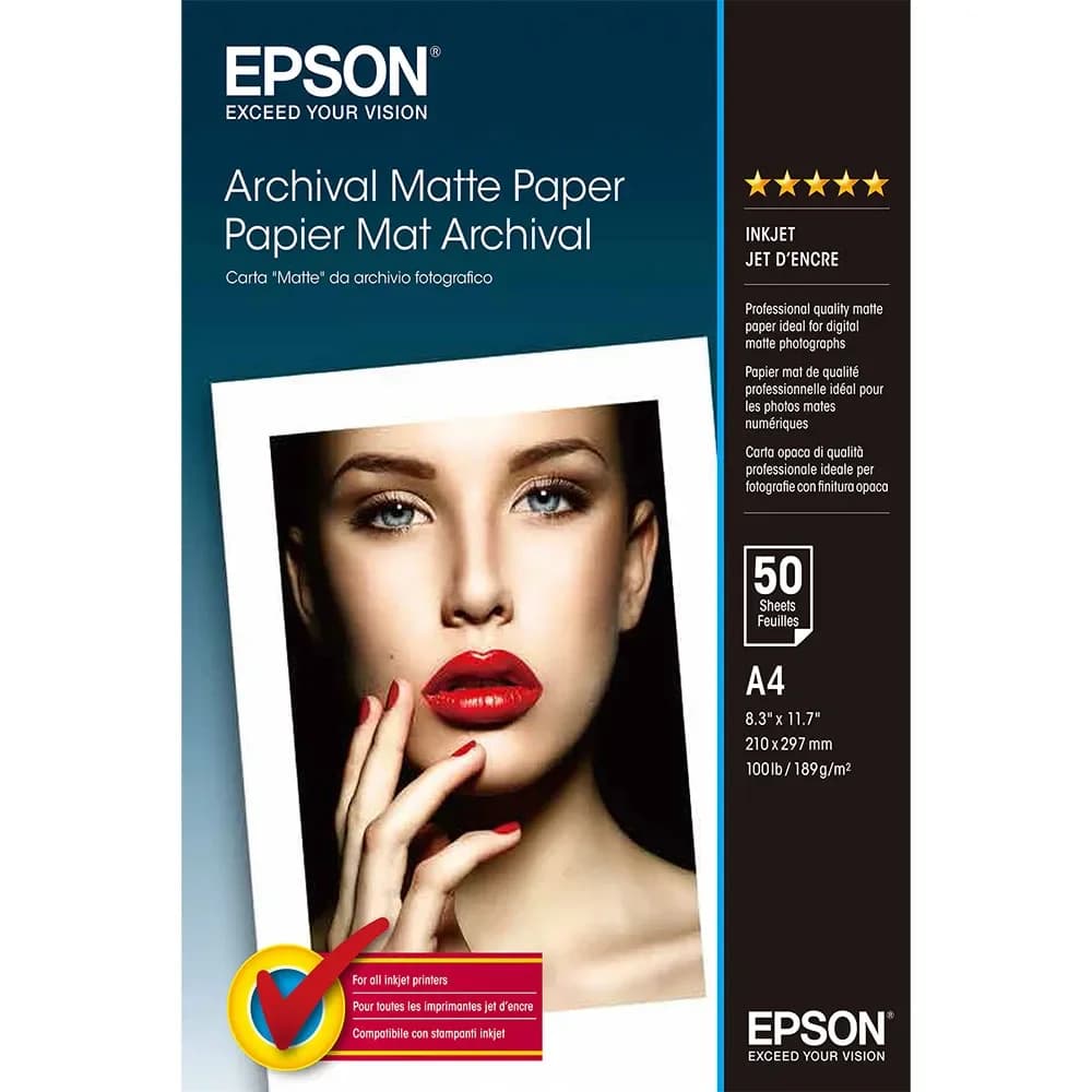 Epson Papel Foto A4 50 Fls Archival Mat