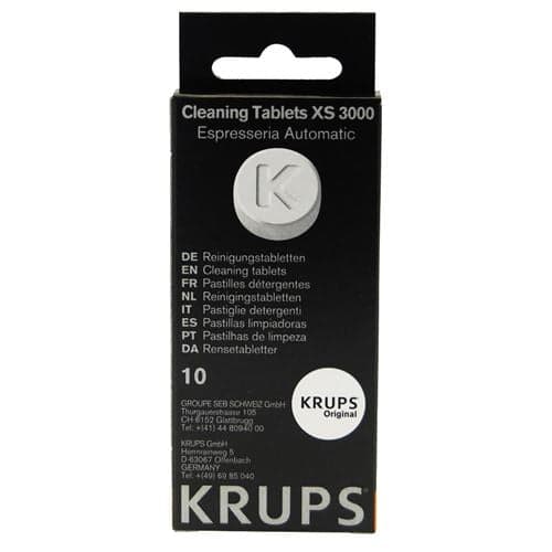 Pastilhas de Limpeza para Máquinas de Café Krups Espresseria XS 300010 - 10 Un.