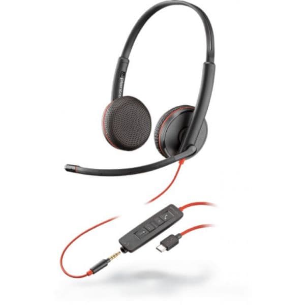 Plantronics Auscultadores Blackwire 3225 | Black, Jack, Usb-c - 209751-101