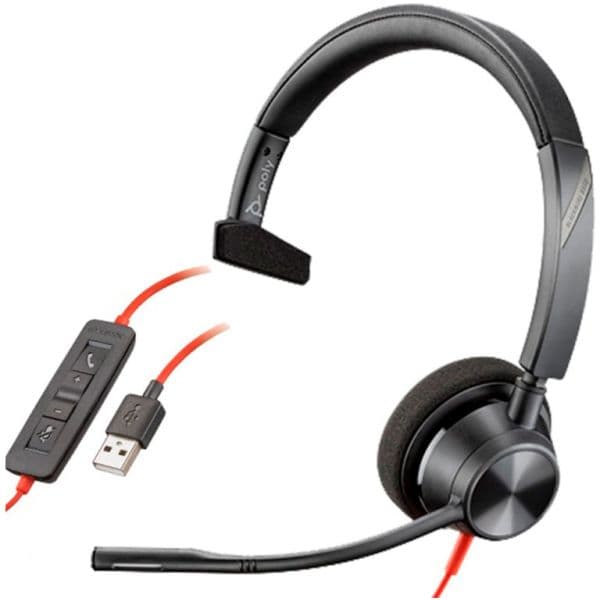 Plantronics Auricular Blackwire 3310 Diadema Monaural Cabo Usb-a