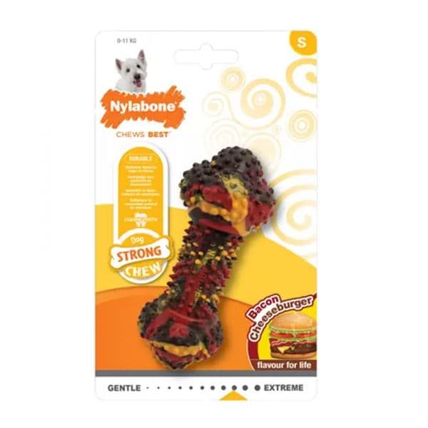 Nylabone Strong Chew Bacon Cheeseburger Medium
