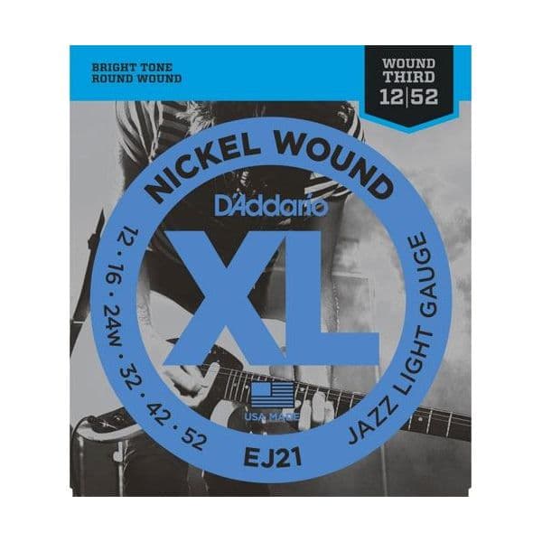 D'Addario Conjunto de Cordas Guitarra Jazz EJ21 (.012-.052)