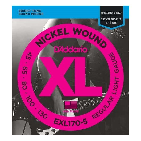 D'Addario Jogo de Cordas para Baixo EXL170-5 45-125