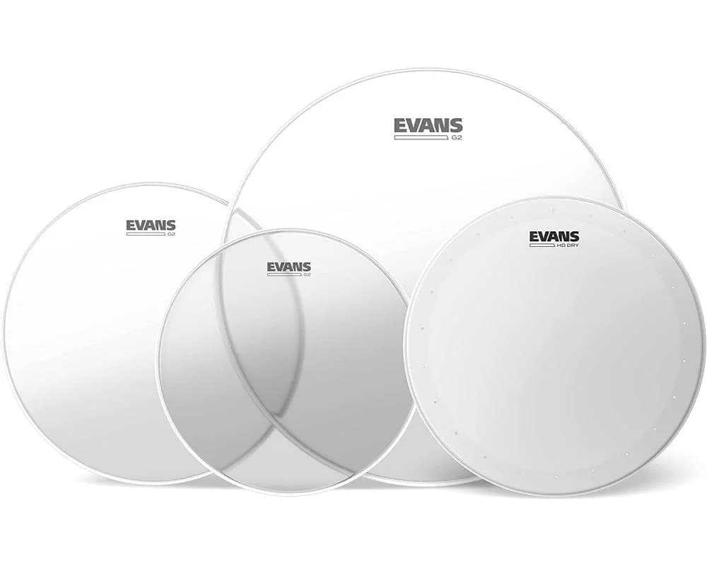 Evans G2 Clear Standard Pack (12, 13, 16) with 14 HD Dry Snare Batter