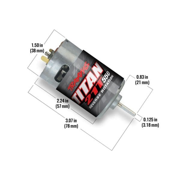 Trx4 Motor, Titan 550, Reverse Rotation (21-t/ 14 V) - 3975r