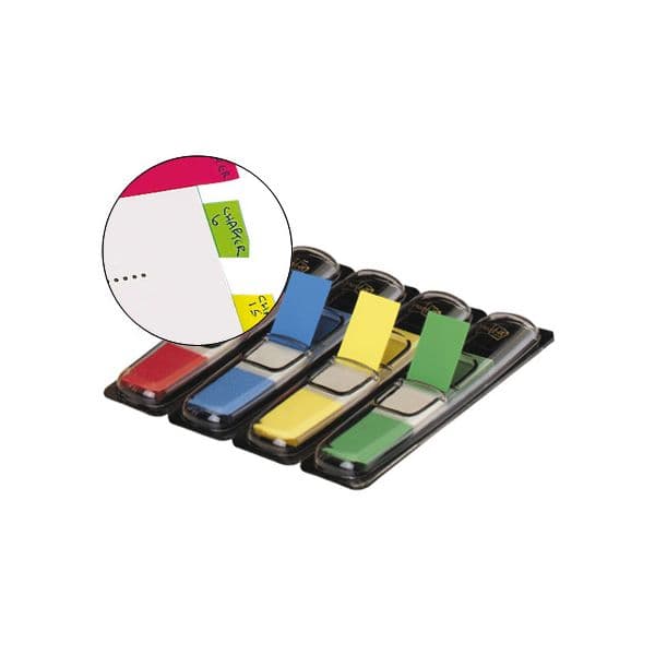 Post-it Separadores de Índice 11.9 x 43.1 mm Sortido 4 Embalagens de 35 c/ Dispensadores 683-4 - 555022