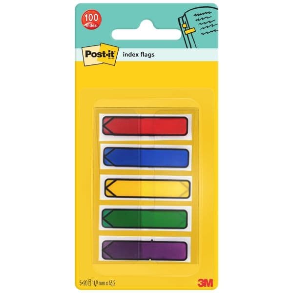 Post-it Separador Index Setas e Flechas 11x43,1mm 5 Cores 100 Folhas