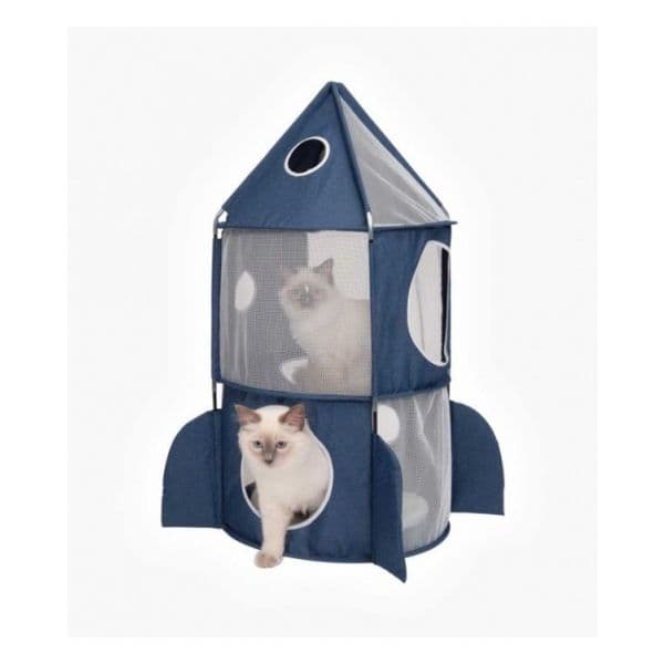 Catit Vesper Rocket Abrigo Dobrável para Gatos Azul Marinho 90x50x50 cm