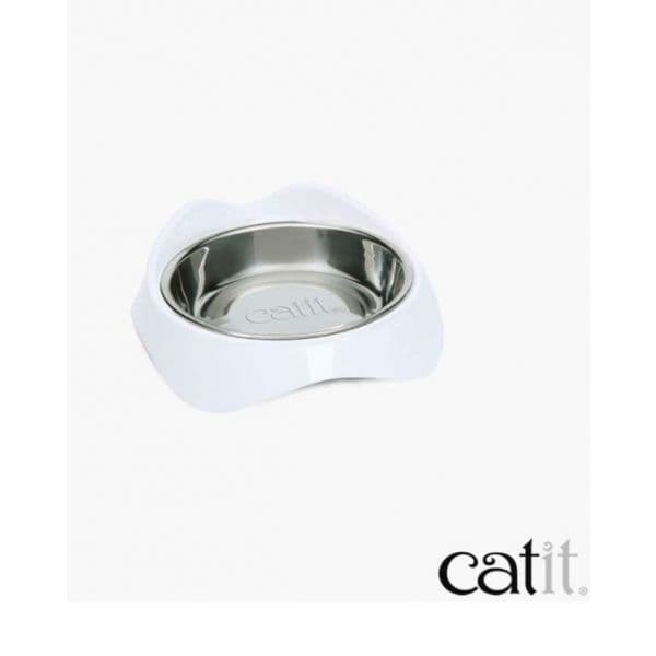 Catit Comedouro Simples Pixi Aço Inoxidável Branco 200 ml