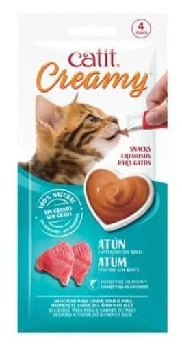 Snack Catit Creamy Atum para gatos - 4 tubos