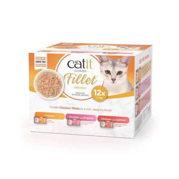 Ração Húmida Catit Cuisine Fillet Frango Gato Adulto 12x75g