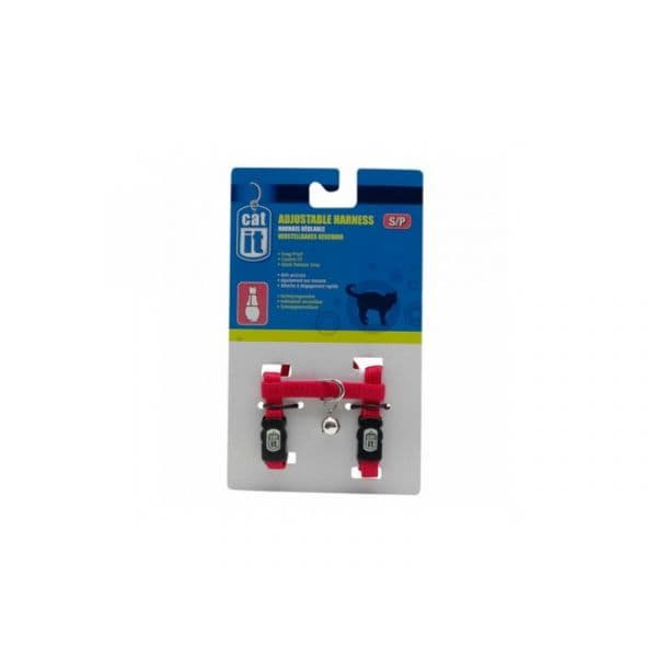 Catit Peitoral de Nylon Vermelho Pequeno