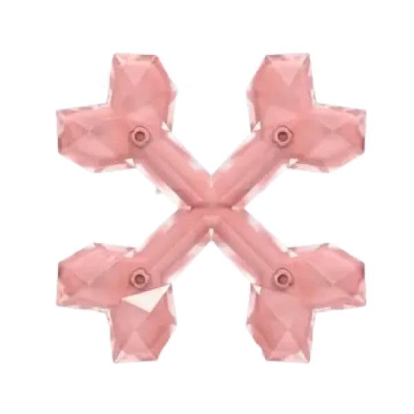 Zeus Mordedor Duo Ossos Cruzados Rosa, Aroma a Frango 15 cm
