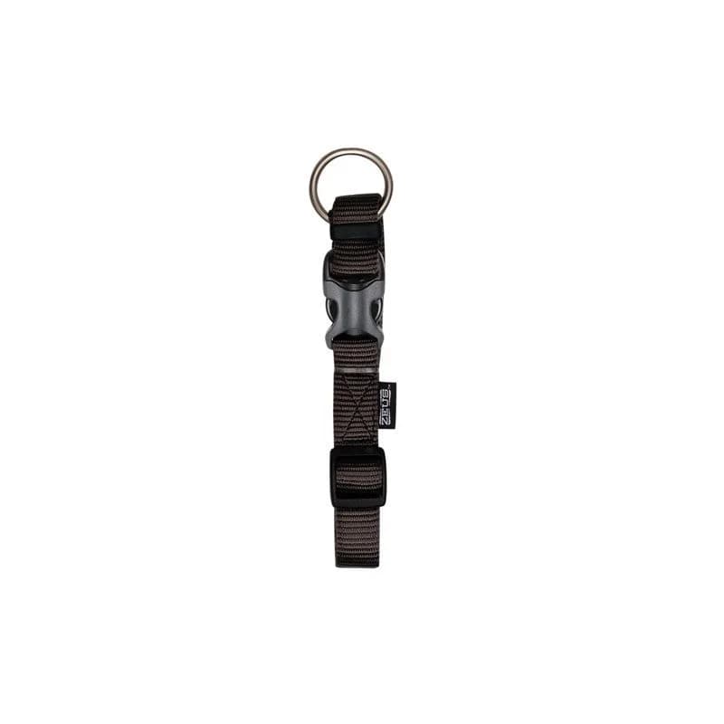 Zeus Coleira Nylon Lisa Carvão S 10mm 22-30cm