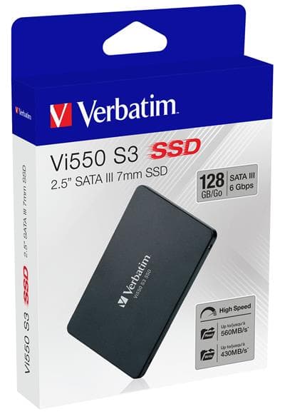 VERBATIM SSD VI550 128GB SATA 3 (7MM HEIGHT) 2.5" 560 MB/SEG