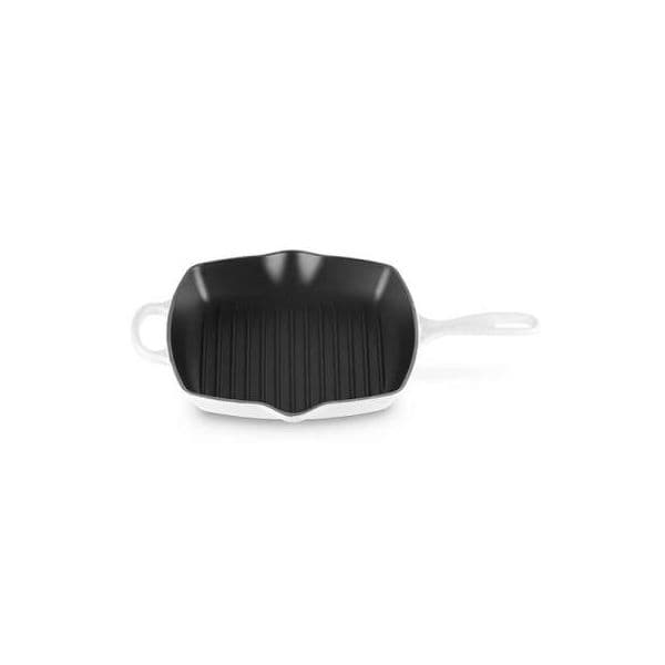 Le Creuset Skillet Signature Quadrada Grill Ferro Fundido 26cm Branco
