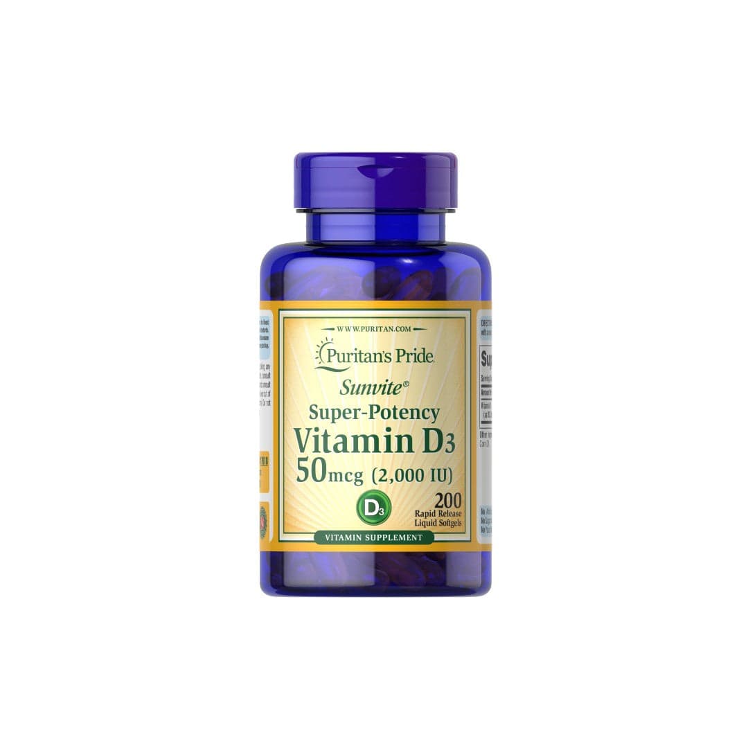 Vitamin D3 2000 IU 200 Rapid Release Liquid Softgels