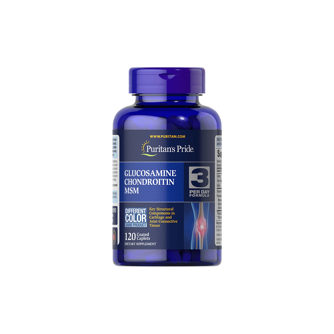 Glucosamine Chondroitin MSM (3 Per Day Formula) 120 Coated Caplets