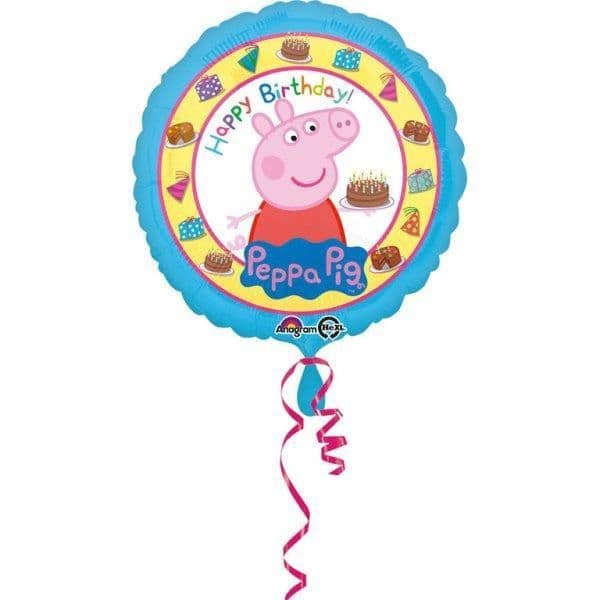 Balão Foil Peppa de 45cm Happy Birthday