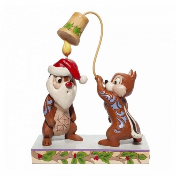 Figura Decorativa Chip & Dale En Navidad
