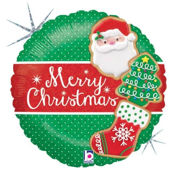 Grabo Balão Foil 18" Merry Christmas Cookies Holográfico - 460036194