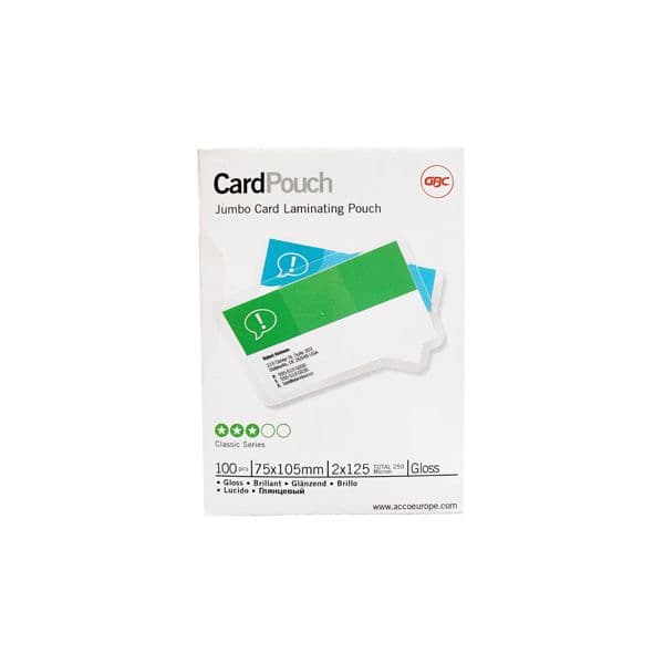 GBC Bolsa de Encadernação Térmica 75x105mm 125mic 100 Un.