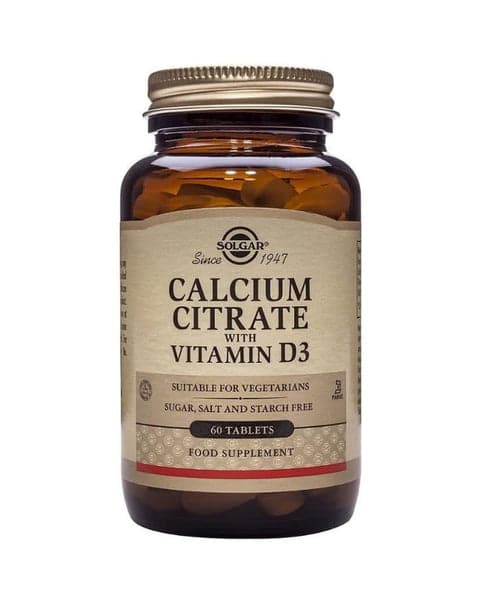 Solgar Calcium Citrate with Vitamin D3 60 Comprimidos