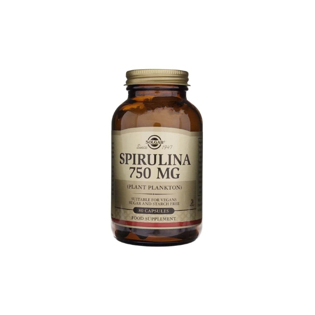 Solgar Espirulina 750 Mg (plâncton) 80 Cápsulas Vegetais