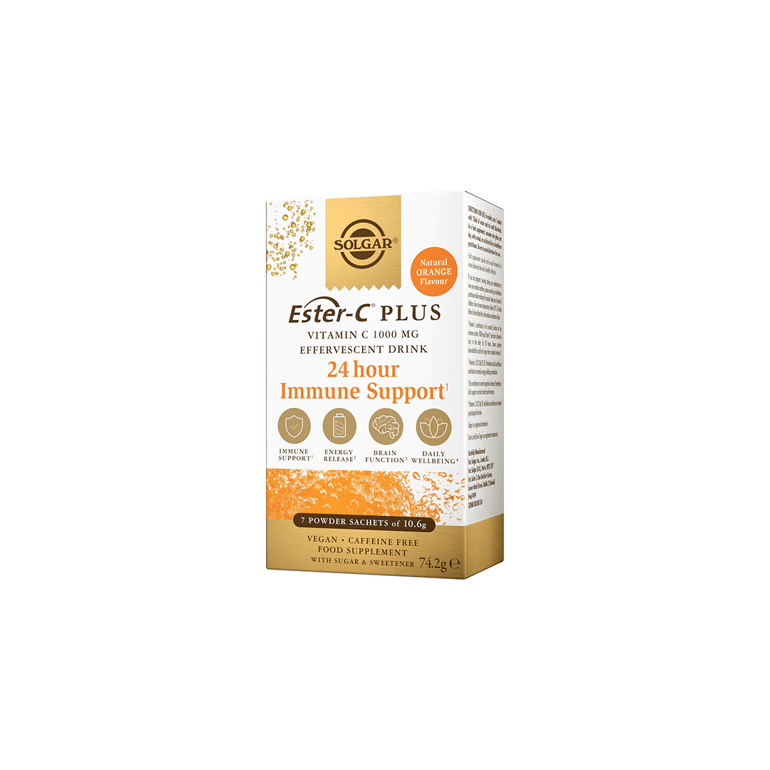 Solgar Ester-c Plus Vitamin C 1000 Mg Effervescent 7 Saquetas Laranja