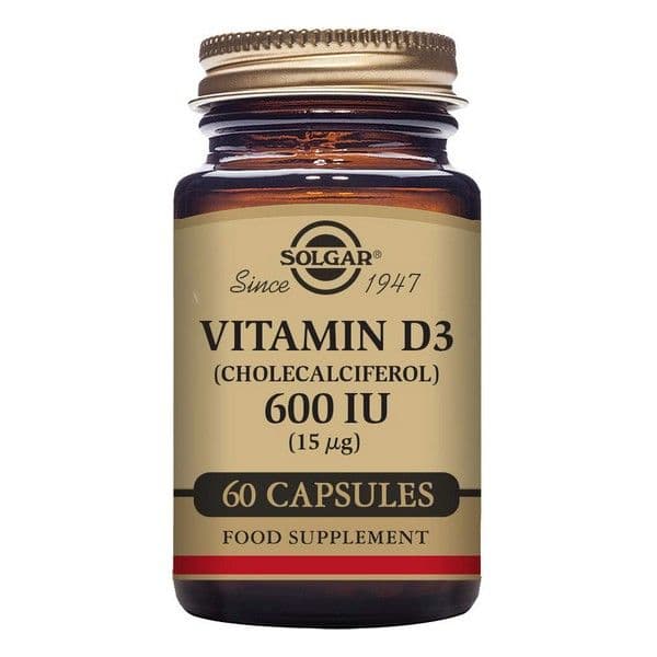 Solgar Vitamin D3 600Ui 15Mcg 60 Cápsulas