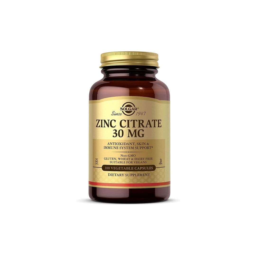 Zinc Citrate 30 mg 100 Vegetable Capsules