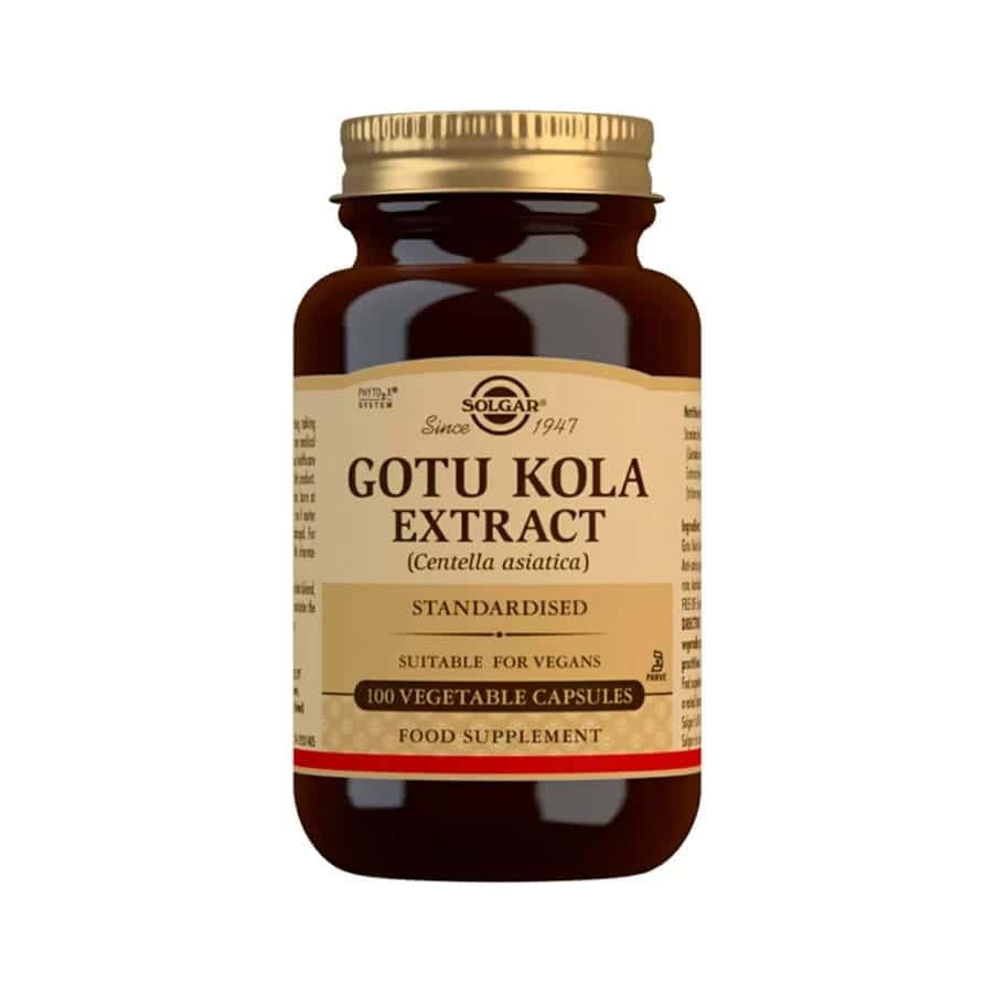 Solgar Gotu Kola Aerial Extract Centella Asiatica 100 Cápsulas