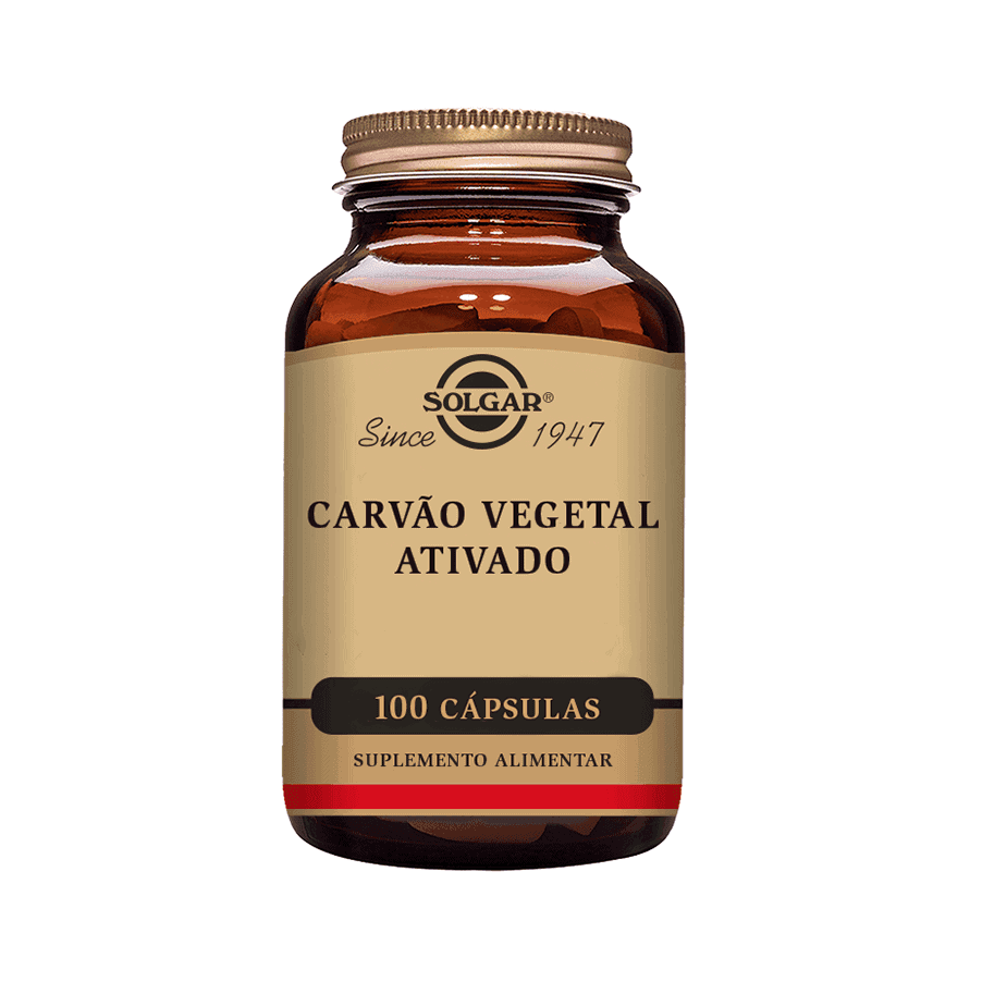 Carvão Vegetal Ativado 100 Cápsulas Solgar