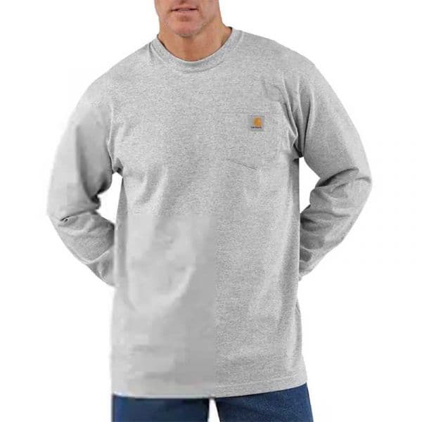 Carhartt K126 Pocket Loose Fit Long Sleeve T-shirt Cinzento M