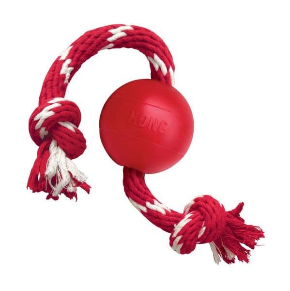 Kong Brinquedo Cão Bola Compacta Corda S