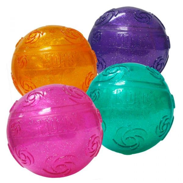 KONG Squeezz Crackle Bola Grande Laranja