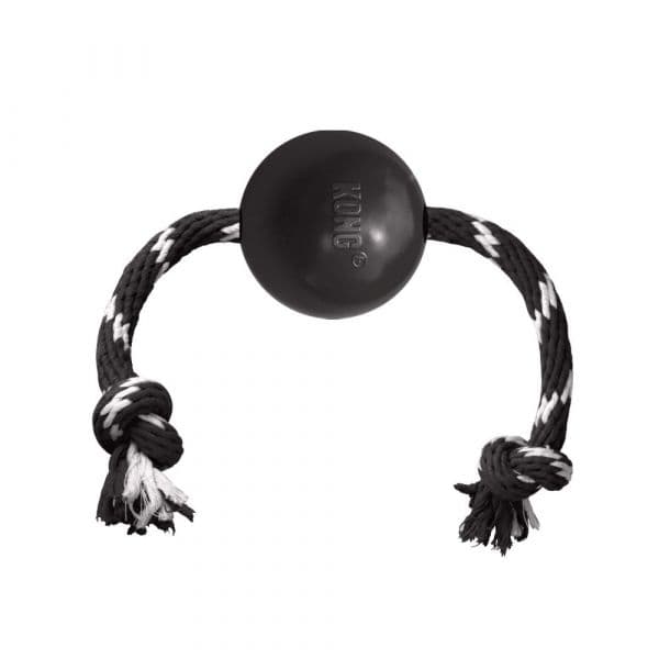 Kong Brinquedo Cão Bola Compacta Corda L Black